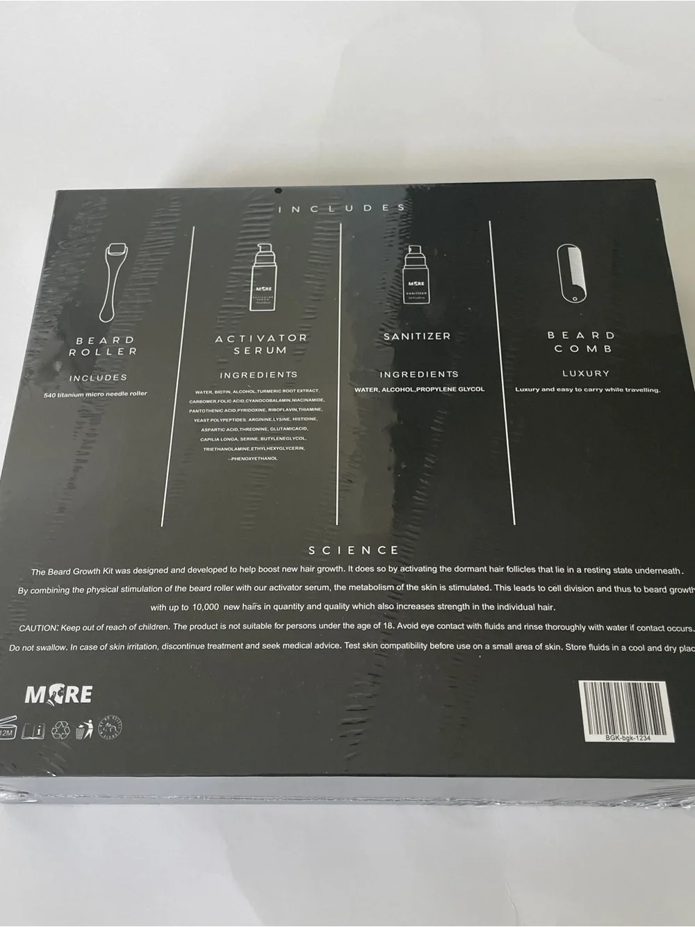 MORE beard growth & grooming kit NWT